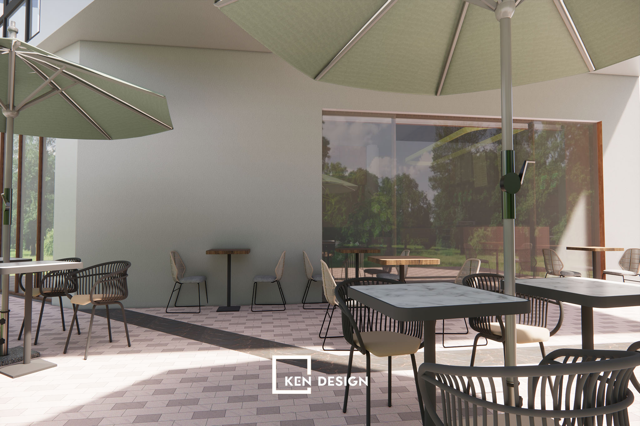 Thi công quán cafe An Thổ tại khu biệt thự cao cấp